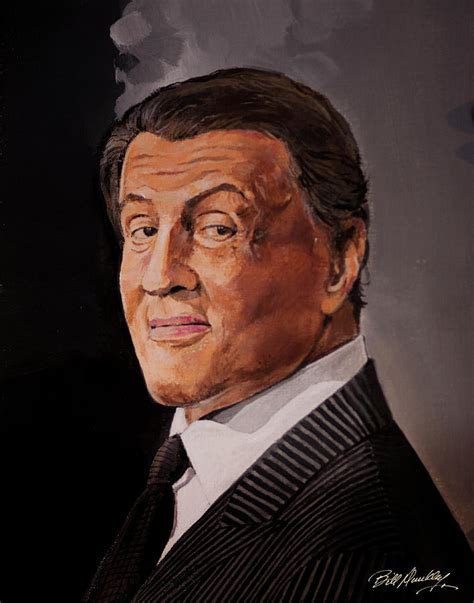 Sylvester Stallone Painting by Bill Dunkley