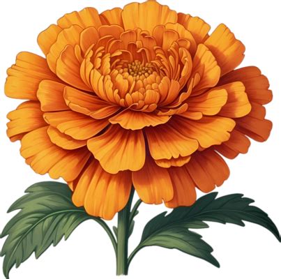 Marigold Flower Border PNGs for Free Download