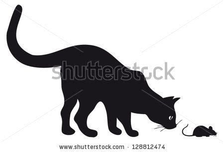 Cat and Mouse by **007**, via Shutterstock | Mouse silhouette, Silhouette vector, Cats