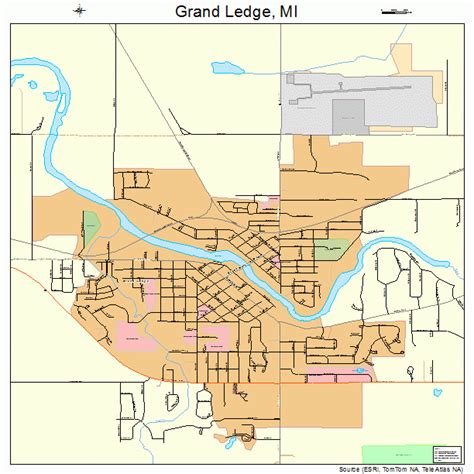 Grand Ledge Michigan Street Map 2633420