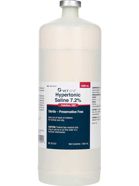 Hypertonic Saline for Animal Use Vettek - Safe.Pharmacy|Electrolytes | Livestock Rx | Farm