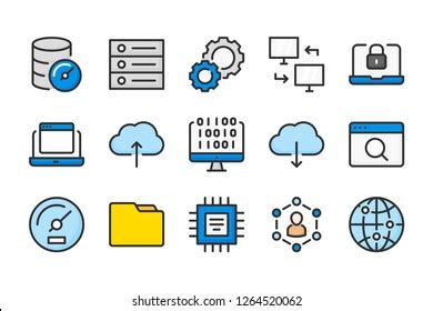 Computing Web Development Color Line Icons Stock Vector (Royalty Free) 1264520062 | Shutterstock