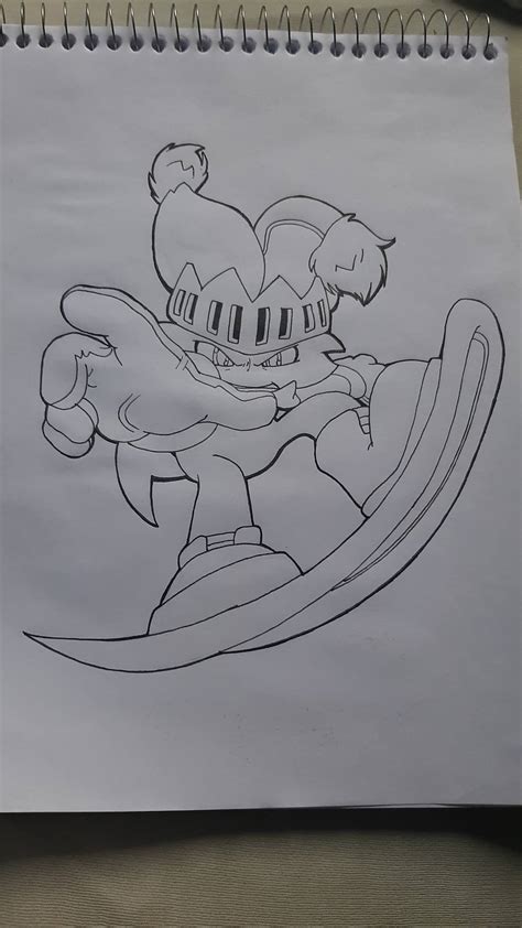 Spark the Electric Jester fanart (LINEART) by Fairofante on DeviantArt