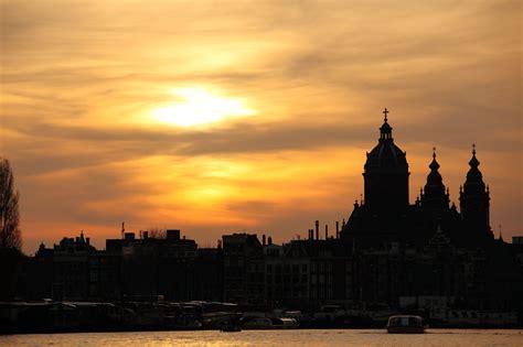 Sunset In Amsterdam Free Stock Photo - Public Domain Pictures