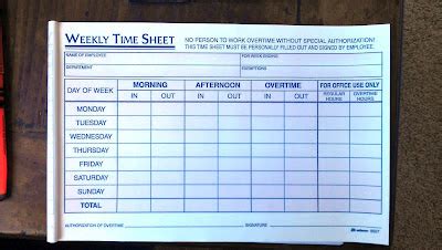 My Life All in One Place: Weekly time sheet to print for your Filofax