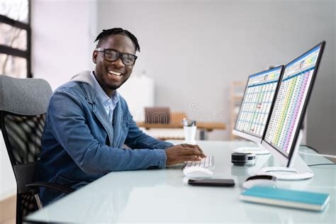 Professional Data Analyst stock image. Image of working - 244091243