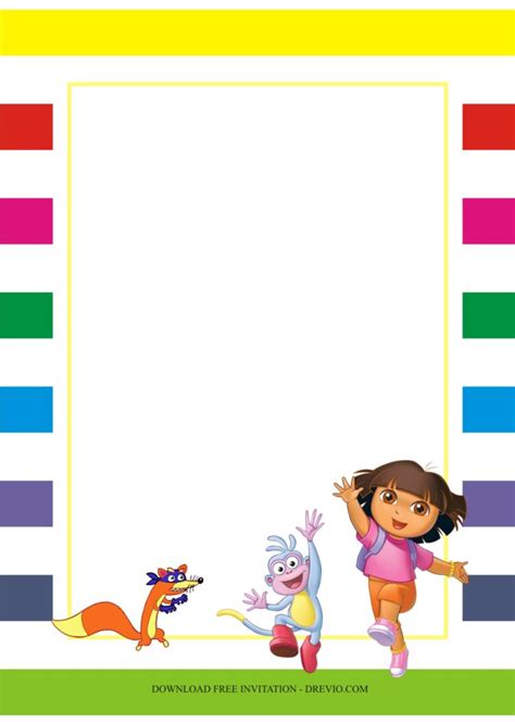 dora_birthday_invitation_template9 | Download Hundreds FREE PRINTABLE Birthday Invitation ...