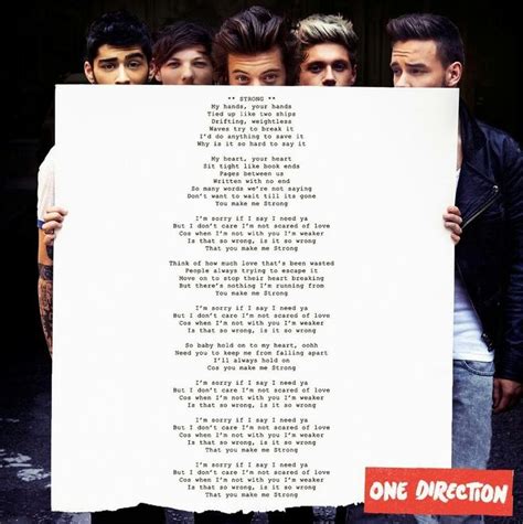 Strong | One direction lyrics, One direction songs, One direction (lyrics)