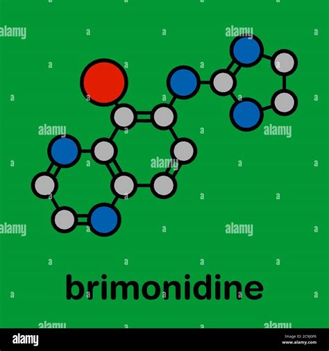 Brimonidine alpha2-adrenergic drug molecule. Used in treatment of open-angle glaucoma, ocular ...