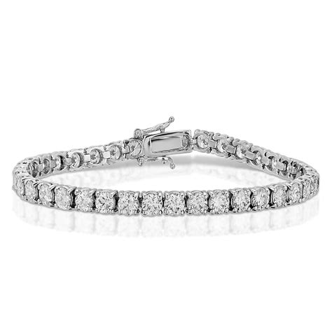 10.15 Ct. T.W. Classic Diamond Tennis Bracelet in 14k White Gold – BelAir Jewelry