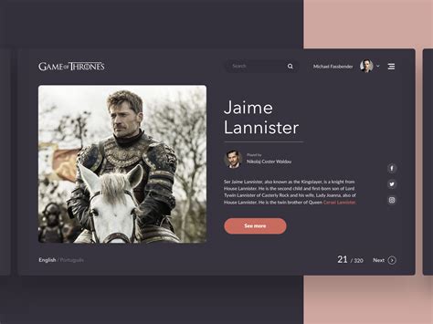 Game Of Thrones - Characters Page ⚔️ by Wagner Ramos 🇧🇷🇩🇪 on Dribbble