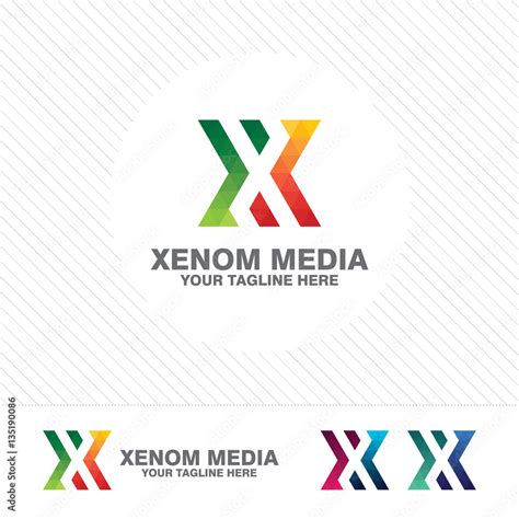 Colorful letter X logo design vector for technology. Digital logo pixel concept with shades ...