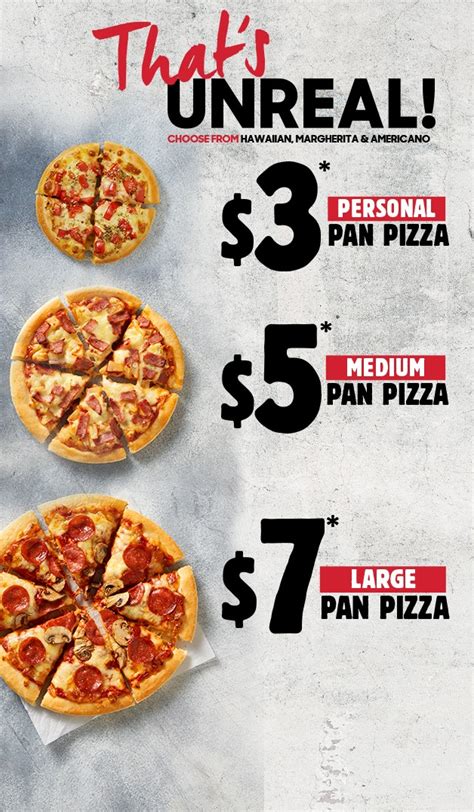 Pizza Hut - $3* Personal Pan Pizzas $5* Medium Pizzas...