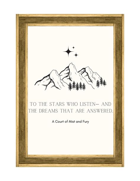 A Court of Mist and Fury Wall Art to the Stars Who Listen - Etsy