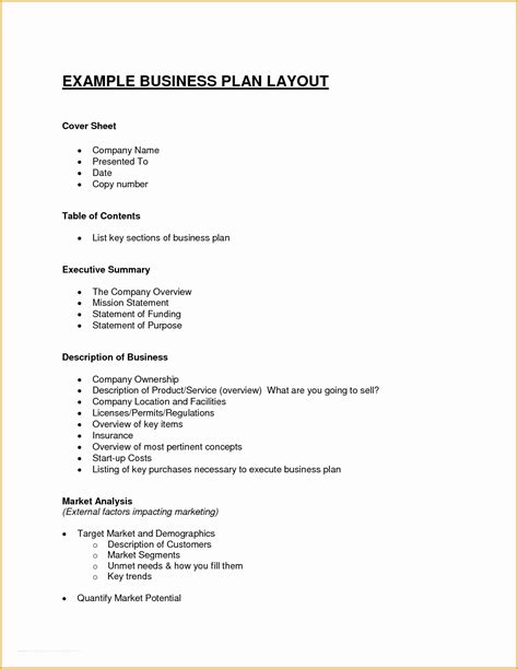 Short Business Plan Template Free Of 7 Business Plan Proposal Outline | Heritagechristiancollege