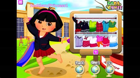 Dora Games Dora Explorer Free Online Games To Play - Dora School Dress Up Game - YouTube