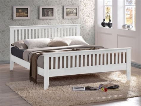 Time Living Turin 4ft6 Double White Wooden Bed Frame by Time Living