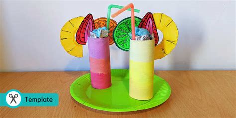 FREE! - Paper Lemonade Cups Craft | Lemonade Craft Preschool