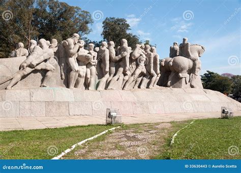 Bandeiras Monument Sao Paulo Brazil Editorial Stock Photo - Image of ...