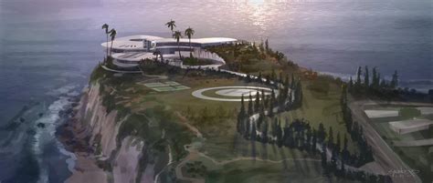 Iron Man Concept Art of Tony Stark's Malibu Mansion