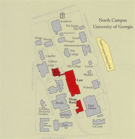 University Of Georgia Campus Map | World Map Gray