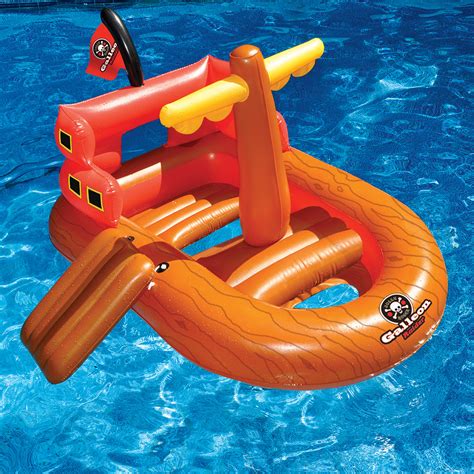 62" Galleon Raider Inflatable Swimming Pool Pirate Ship Floating Boat ...