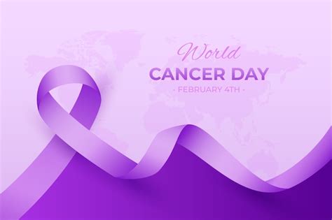 Free Vector | Realistic world cancer day background