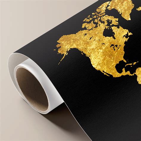 Black and gold world map | MUR Gallery