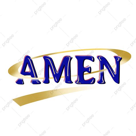 Amém Fita De Ouro De Fonte Religiosa PNG , Amém, Fonte, Religião Imagem ...