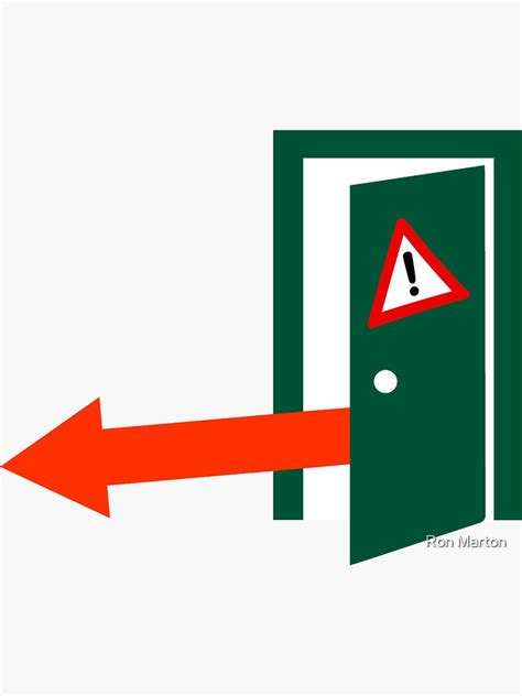 "Emergency Door Release Sticker - Left Arrow" Sticker for Sale by ...