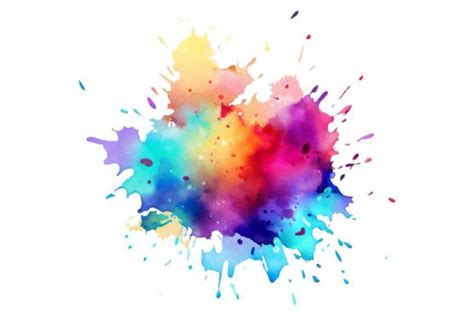 Colorful Ink Splash, Paint Splatter Graphic by pixeness · Creative Fabrica