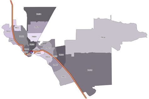 El Paso Zip Code Map - GIS Geography