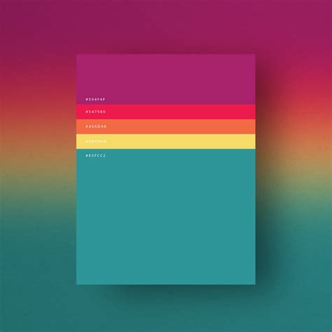 Minimalist color palette posters collection | Flat color palette, Web ...