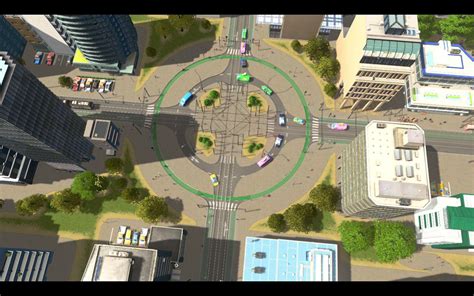 Dutch Roundabout with Outer-ring bike lane. (with trams ...