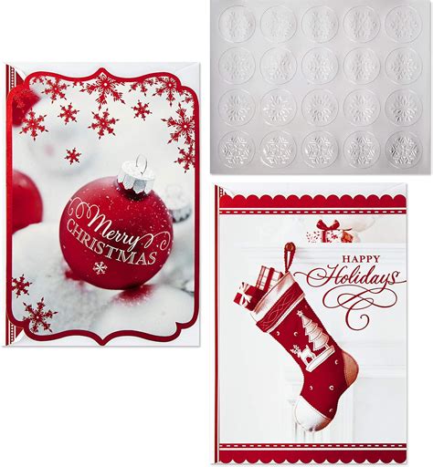 Hallmark Christmas Boxed Card Assortment, Ornament and Stocking (40 ...