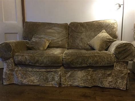 Laura Ashley Kendal large 2 seater sofa with loose velvet covers | in ...