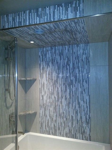 shower waterfall tile blue -mural -pool - Google Search | Shower tile ...