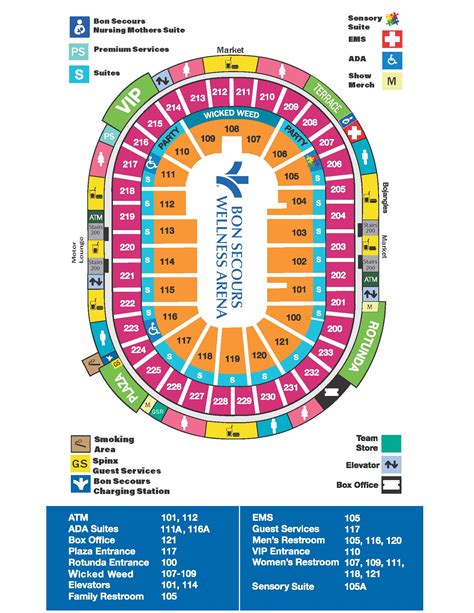 Bon Secours Wellness Arena Seating Chart | Two Birds Home