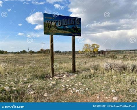 Welcome To Wyoming, Highway 150 Sign. Stock Image - Image of excursion ...