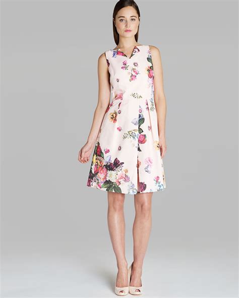 Lyst - Ted Baker Dress Deavon Floral Print in Pink