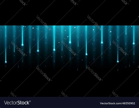 Star shower - comet with blue path falling down Vector Image