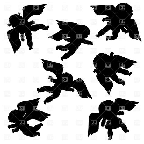 Angel Silhouette Vector at Vectorified.com | Collection of Angel Silhouette Vector free for ...