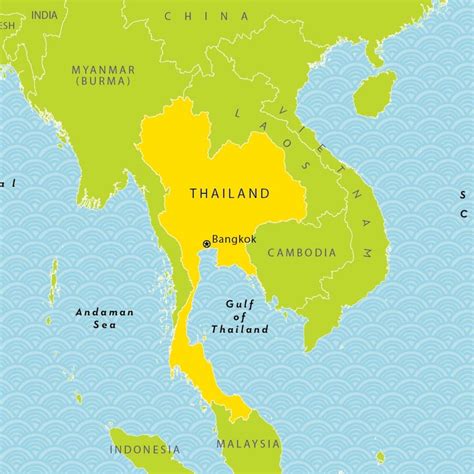 Thailand World Map Equator