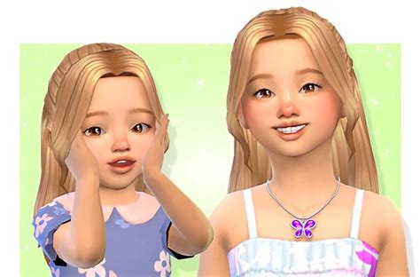 URBANSIMS FINDINGS — PIA HAIR - Toddler and Child Conversion ... Sims 4 Cc Kids Clothing, Sims 4 ...