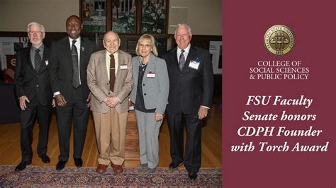 FSU Faculty Senate honors CDPH Founder with Torch Award - College of ...