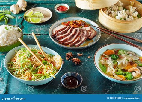 Chinese Regional Cuisine with Assorted Dishes Stock Image - Image of ...