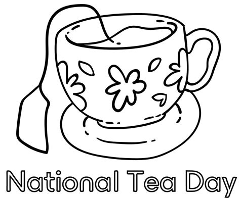 National Tea Day Image coloring page - Download, Print or Color Online ...