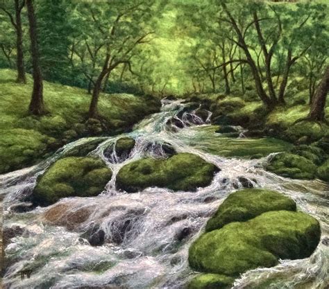 Felted Artwork-Original felted landscapes by Tracey ... | Felt pictures, Felt art, Wet felt