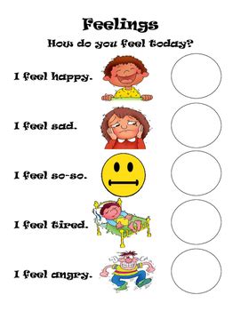 Feelings/Emotions Worksheets by Valerie's Gallery | TPT