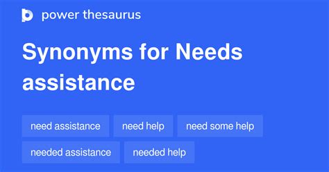 Needs Assistance synonyms - 134 Words and Phrases for Needs Assistance